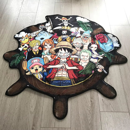 Custom Rugs One Piece Rudder Design Anime Room Decorative Carpets Kitchen Bathroom Livngroom Floor Non-Slip Mats Children'S Toys