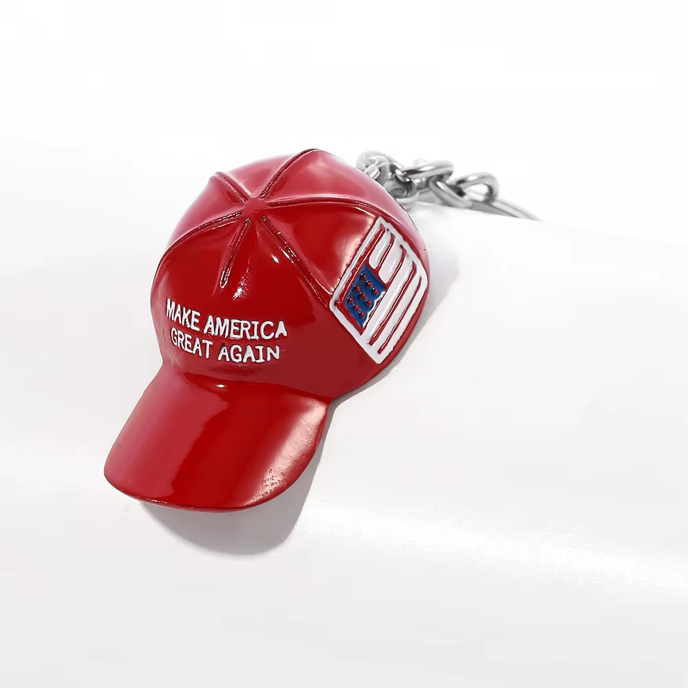 Red Hat Trump Keychain Freedom MAKE AMERICA RGEAT AGAIN Key Ring Fashion Nation Key Holder for Men Women Jewelry Accessories