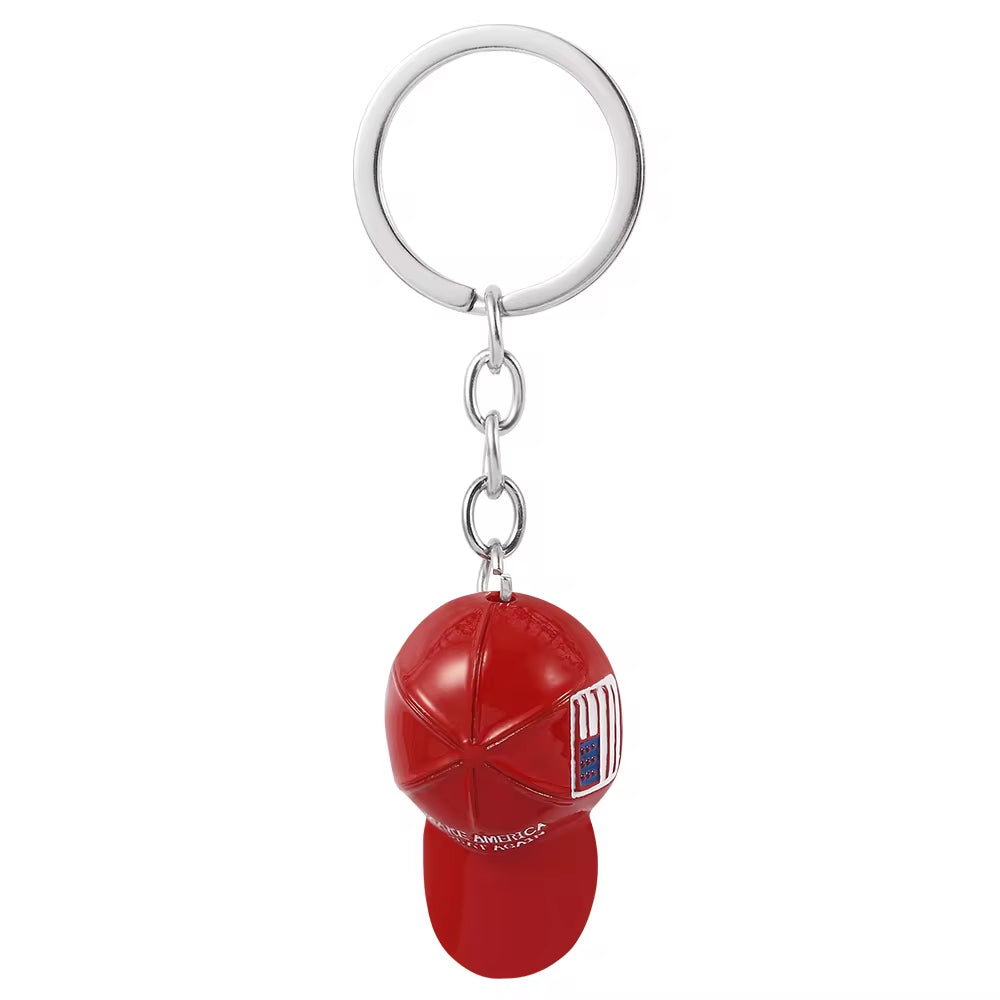 Red Hat Trump Keychain Freedom MAKE AMERICA RGEAT AGAIN Key Ring Fashion Nation Key Holder for Men Women Jewelry Accessories