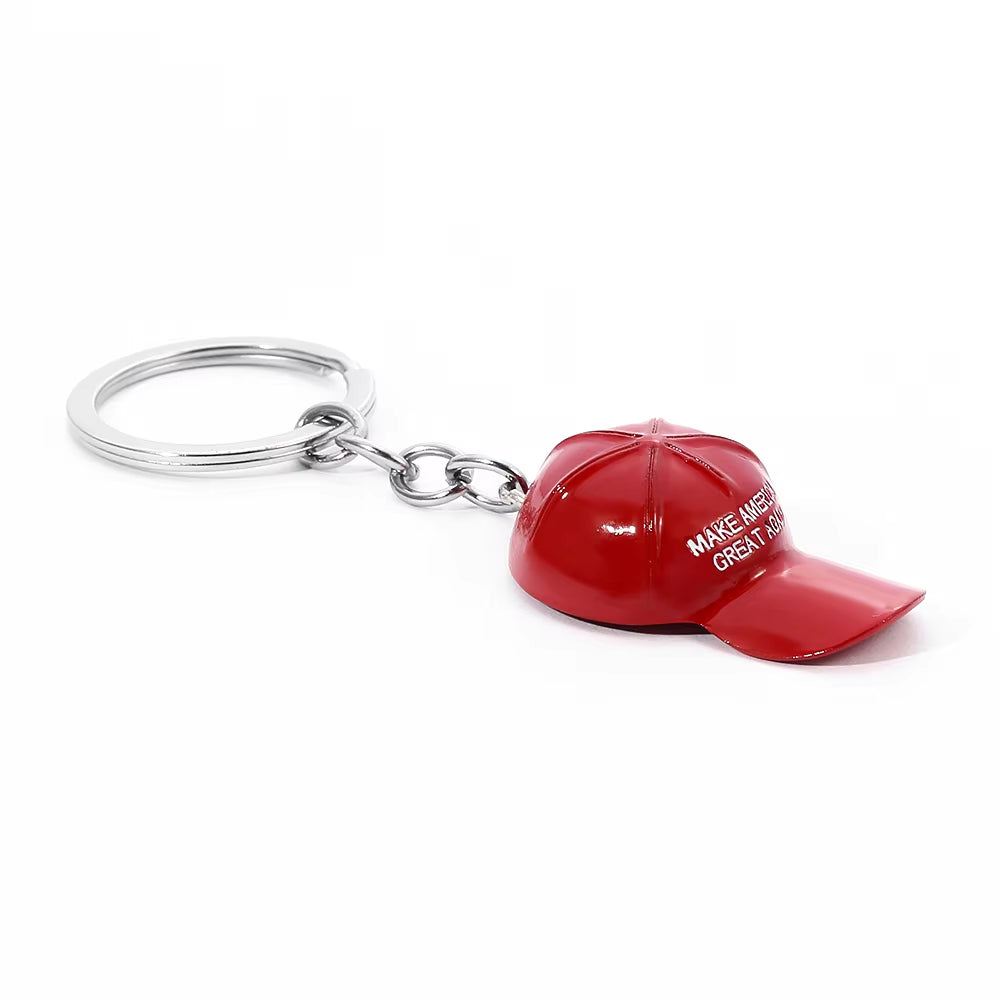 Red Hat Trump Keychain Freedom MAKE AMERICA RGEAT AGAIN Key Ring Fashion Nation Key Holder for Men Women Jewelry Accessories