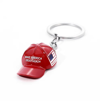 Red Hat Trump Keychain Freedom MAKE AMERICA RGEAT AGAIN Key Ring Fashion Nation Key Holder for Men Women Jewelry Accessories