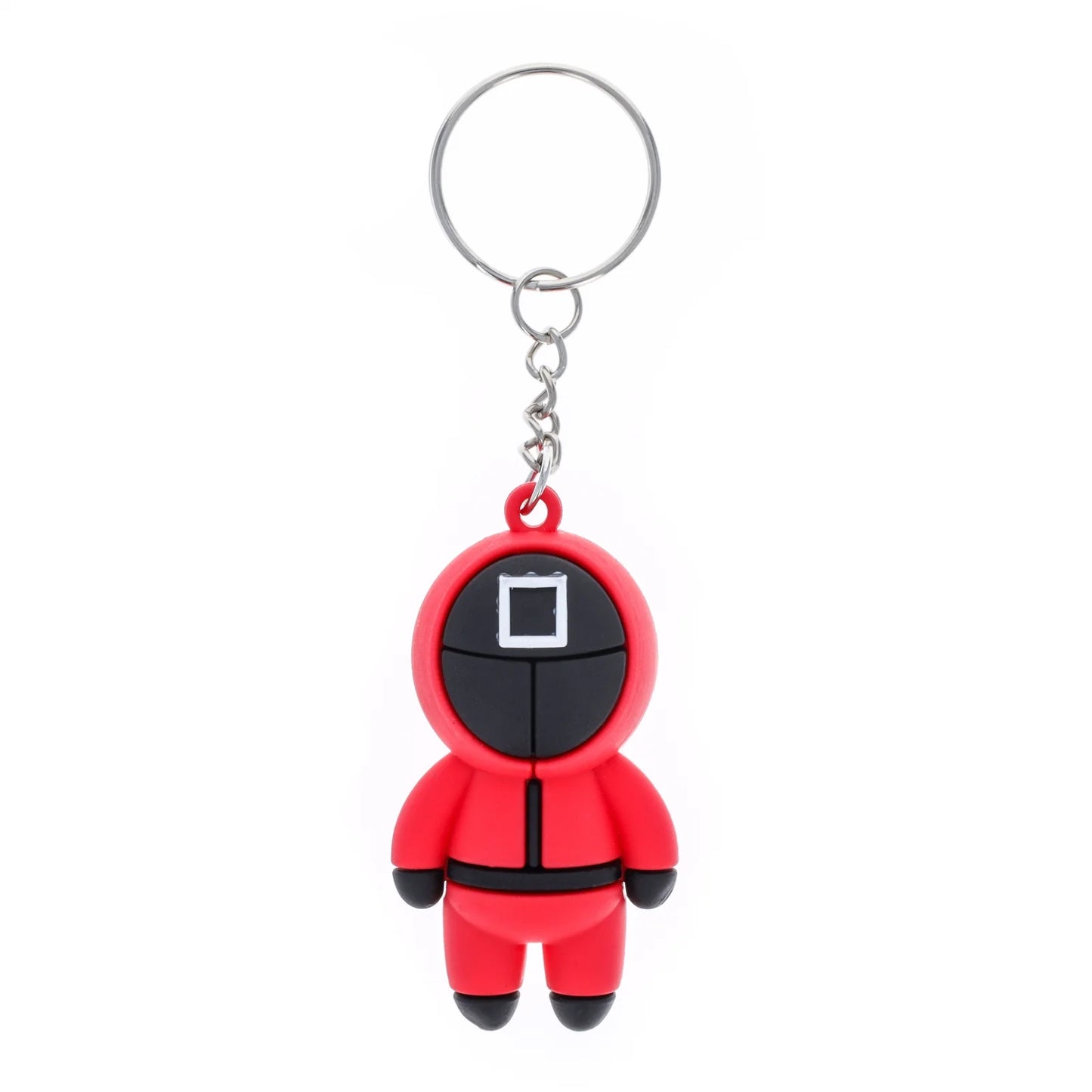 Squid TV Game Korean Drama 3Pk Character Rubber Keychains with Key Ring, Assorted, Ages 3+